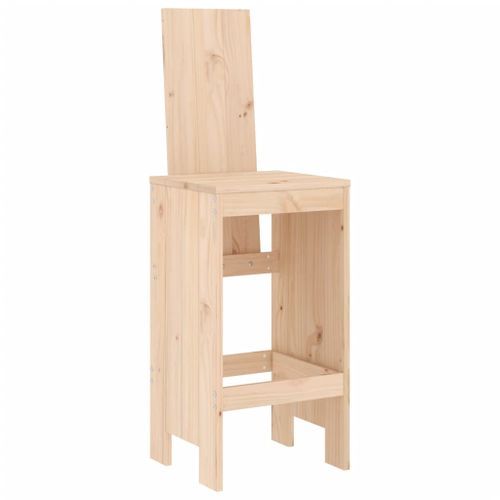 Tabourets de bar 2 pcs 40x42x120 cm bois massif de pin - Photo n°3; ?>