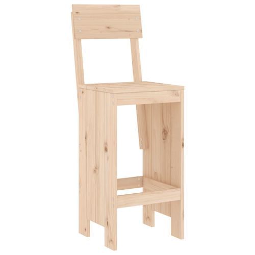 Tabourets de bar 2 pcs 40x48,5x115,5 cm bois massif de pin - Photo n°3; ?>