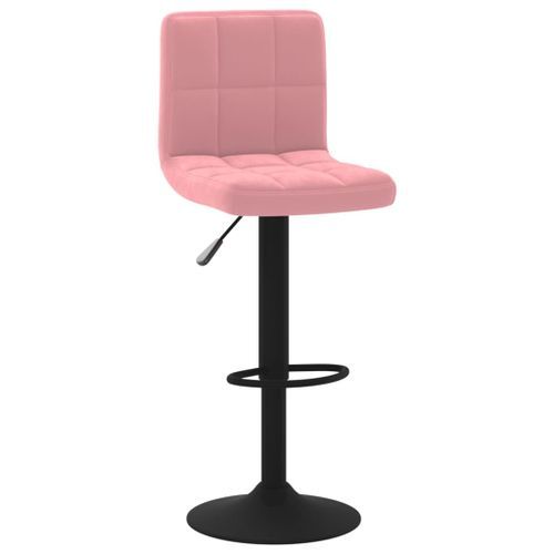 Tabourets de bar 2 pcs Rose Velours 3 - Photo n°2; ?>