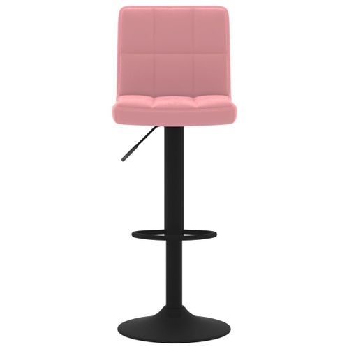 Tabourets de bar 2 pcs Rose Velours 3 - Photo n°3; ?>