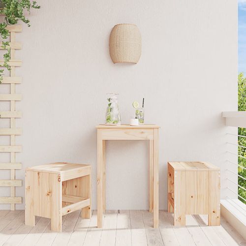 Tabourets de jardin 2 pcs 40x36x45 cm bois massif de pin - Photo n°2; ?>