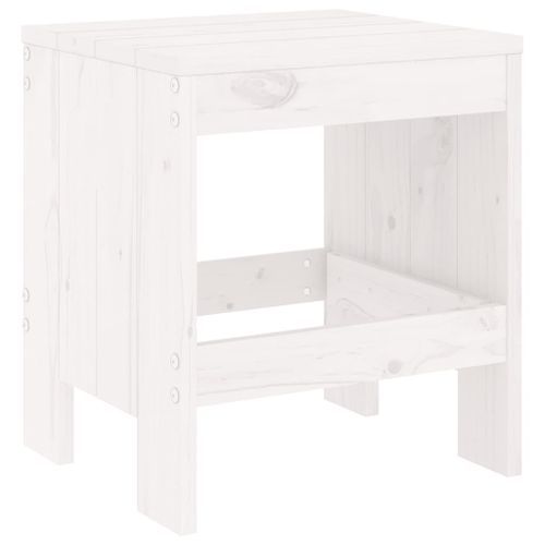 Tabourets de jardin 2 pcs blanc 40x36x45 cm bois massif de pin - Photo n°3; ?>