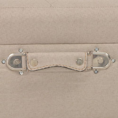 Tabourets de rangement 3 pcs Beige Tissu - Photo n°2; ?>