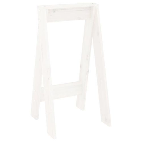 Tabourets lot de 2 blanc 40x40x75 cm bois massif de pin - Photo n°3; ?>