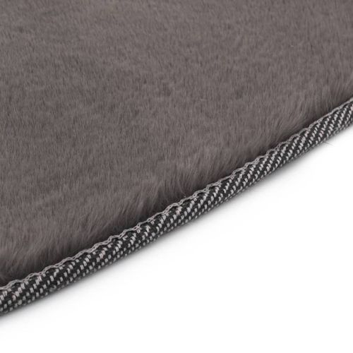 Tapis 160 cm Fausse fourrure de lapin Gris foncé - Photo n°3; ?>