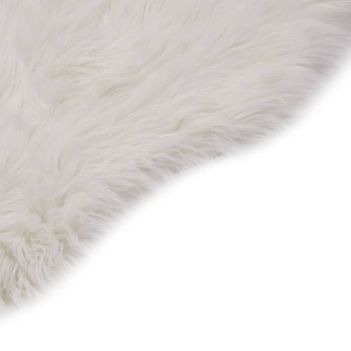 Tapis 60 x 90 cm Peau de mouton synthétique Blanc - Photo n°3; ?>