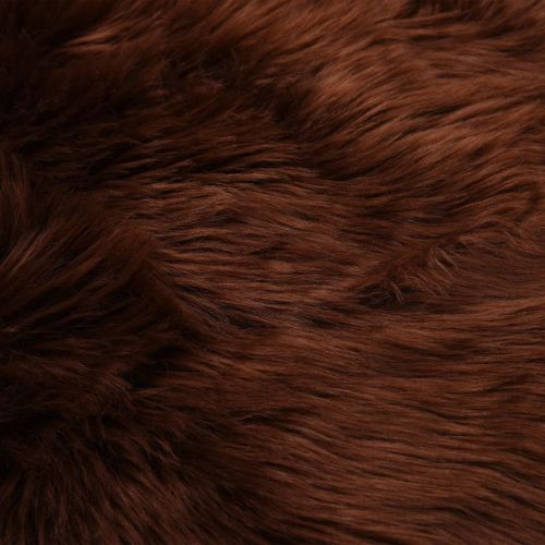 Tapis 60 x 90 cm Peau de mouton synthétique Marron - Photo n°2; ?>