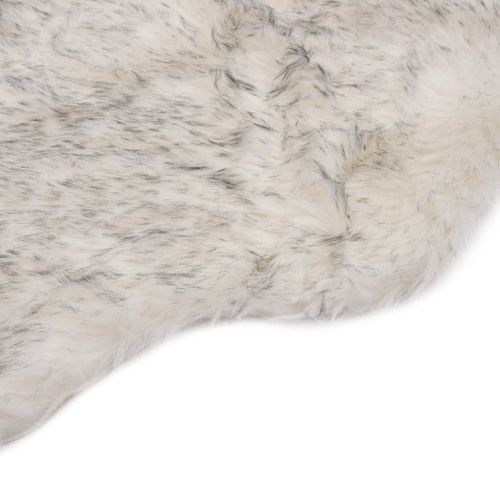 Tapis 60 x 90 cm Peau de mouton synthétique Mélange de gris - Photo n°2; ?>