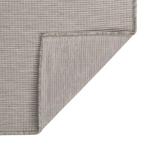 Tapis à tissage plat d'extérieur 100x200 cm Taupe - Photo n°2; ?>