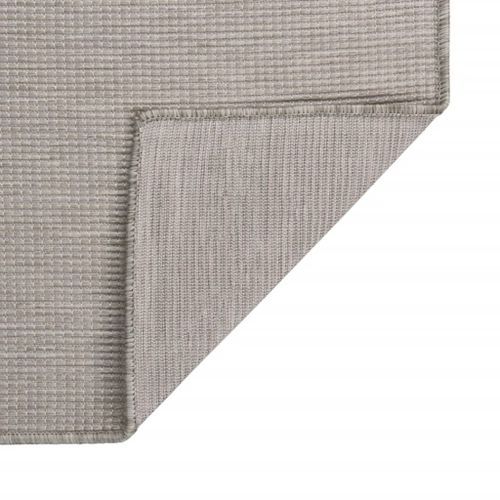 Tapis à tissage plat d'extérieur 120x170 cm Taupe - Photo n°2; ?>