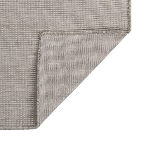 Tapis à tissage plat d'extérieur 140x200 cm Taupe - Photo n°2; ?>