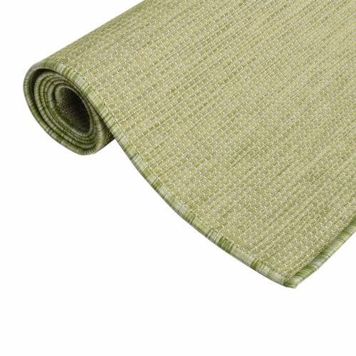 Tapis à tissage plat d'extérieur 140x200 cm Vert - Photo n°3; ?>