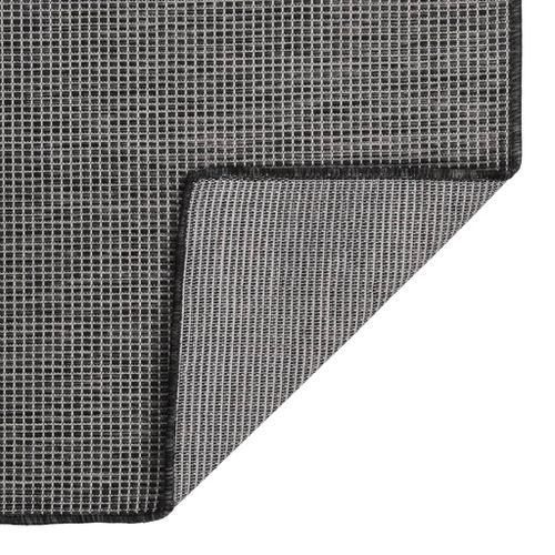 Tapis à tissage plat d'extérieur 160x230 cm Gris - Photo n°2; ?>