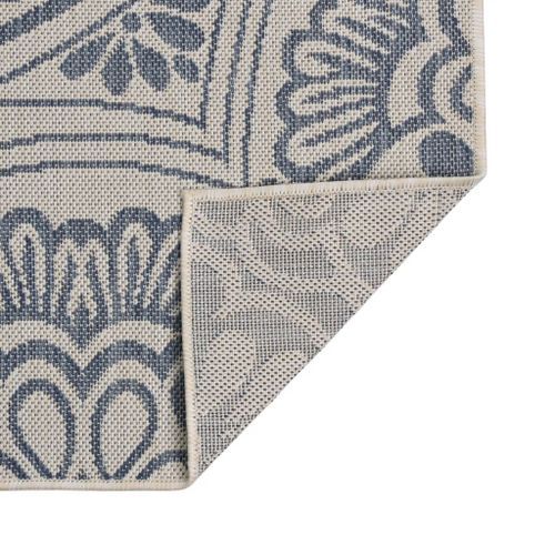 Tapis à tissage plat d'extérieur 160x230 cm Motif bleu - Photo n°2; ?>