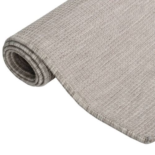 Tapis à tissage plat d'extérieur 160x230 cm Taupe - Photo n°3; ?>