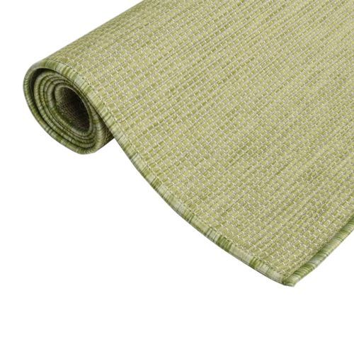 Tapis à tissage plat d'extérieur 80x150 cm Vert - Photo n°3; ?>