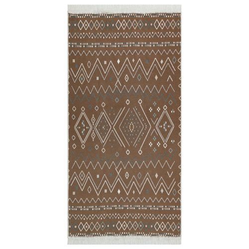 Tapis Beige et bleu 120x180 cm Coton - Photo n°2; ?>