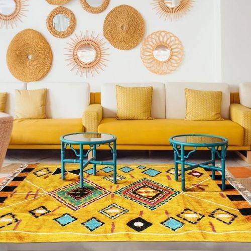 Tapis Berbere Color - 160 x 230 cm - Jaune - Photo n°2; ?>