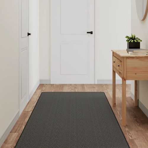 Tapis de couloir aspect sisal anthracite 80x200 cm - Photo n°2; ?>