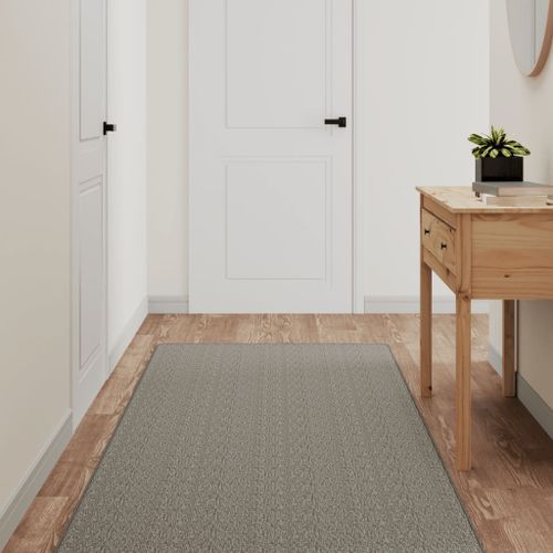 Tapis de couloir aspect sisal argenté 80x150 cm - Photo n°2; ?>