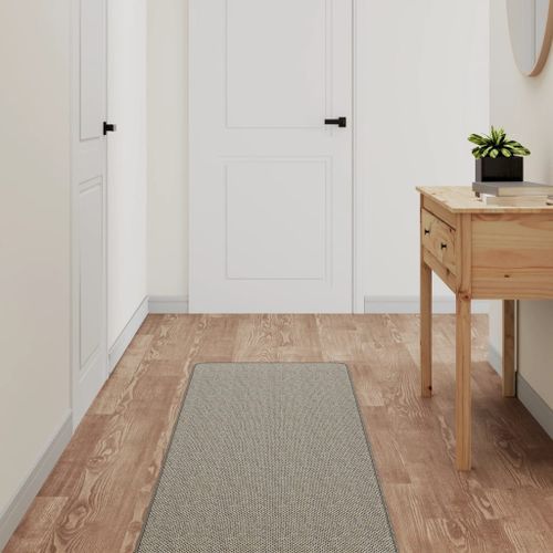 Tapis de couloir aspect sisal taupe 50x250 cm - Photo n°2; ?>