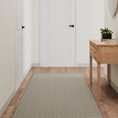 Tapis de couloir aspect sisal taupe 80x200 cm - Photo n°2; ?>