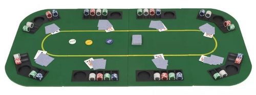 Tapis de jeu de poker rectangulaire 8 joueurs vert Winner - Photo n°3; ?>