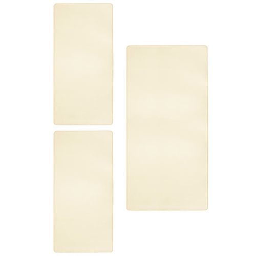 Tapis de lit Shaggy Poils longs 3 pcs Crème - Photo n°2; ?>