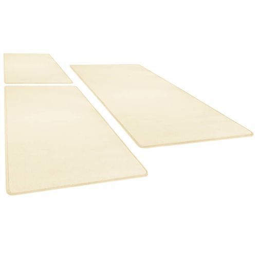 Tapis de lit Shaggy Poils longs 3 pcs Crème - Photo n°3; ?>