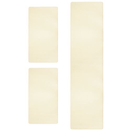 Tapis de lit Shaggy Poils longs 3 pcs Crème 2 - Photo n°2; ?>