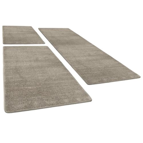 Tapis de lit Shaggy Poils longs 3 pcs Gris 3 - Photo n°3; ?>