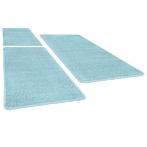 Tapis de lit Shaggy Poils longs 3 pcs Turquoise - Photo n°3; ?>