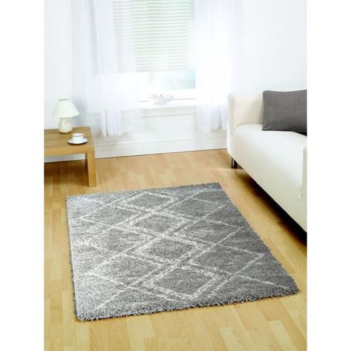 Tapis de salon contemporain DOLCE Gris et creme 160x230cm - Photo n°2; ?>
