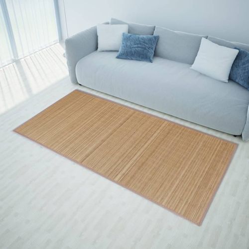 Tapis en bambou 100 x 160 cm Marron - Photo n°2; ?>