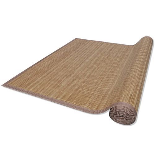 Tapis en bambou 100 x 160 cm Marron - Photo n°3; ?>