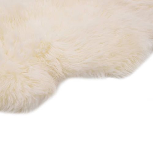 Tapis en peau de mouton 60 x 180 cm Blanc - Photo n°2; ?>