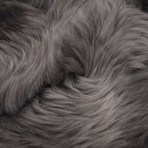 Tapis en peau de mouton 60 x 180 cm Gris clair - Photo n°2; ?>