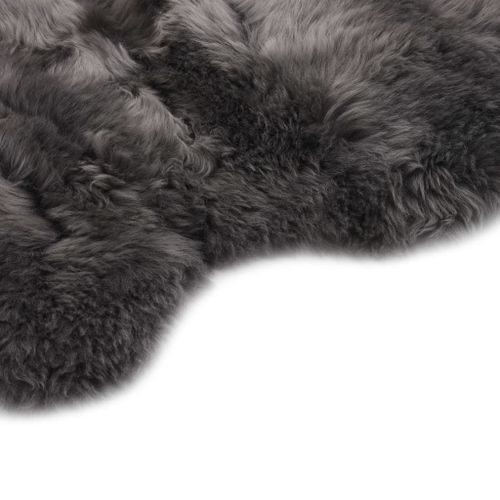 Tapis en peau de mouton 60 x 180 cm Gris clair - Photo n°3; ?>