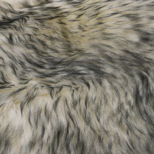 Tapis en peau de mouton 60 x 180 cm Mélange de gris foncé - Photo n°2; ?>