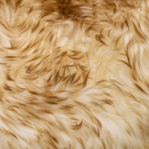 Tapis en peau de mouton 60 x 180 cm Mélange de marron - Photo n°2; ?>