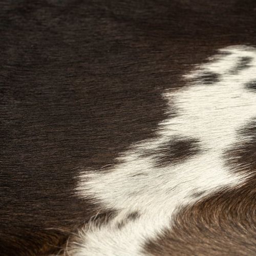 Tapis en peau de vache véritable noir 180x220 cm - Photo n°3; ?>