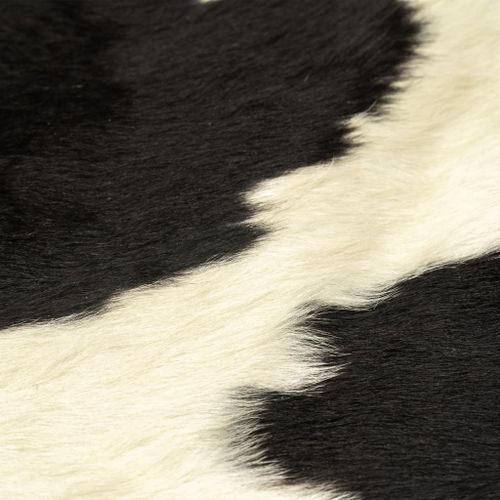 Tapis en peau de vache véritable Noir et blanc 150 x 170 cm - Photo n°3; ?>