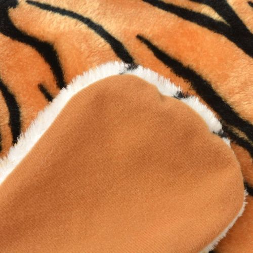 Tapis en peluche en forme de tigre 144 cm Marron - Photo n°2; ?>