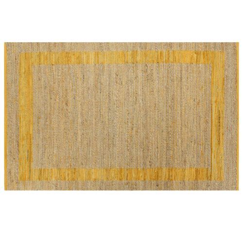 Tapis fait à la main Jute Jaune 160x230 cm - Photo n°3; ?>