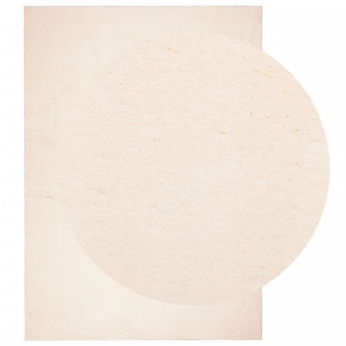 Tapis HUARTE à poils courts doux et lavable beige 140x200 cm - Photo n°3; ?>