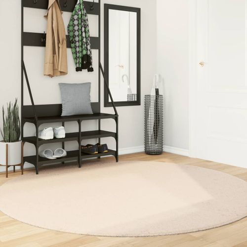 Tapis HUARTE à poils courts doux et lavable beige Ø 200 cm - Photo n°2; ?>