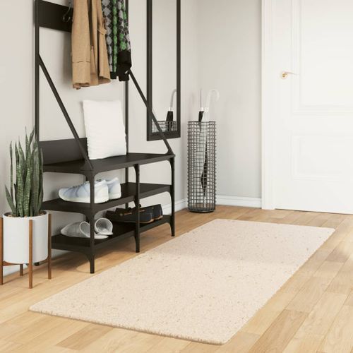 Tapis HUARTE à poils courts doux et lavable beige 80x200 cm - Photo n°2; ?>