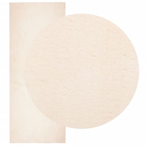 Tapis HUARTE à poils courts doux et lavable beige 80x200 cm - Photo n°3; ?>