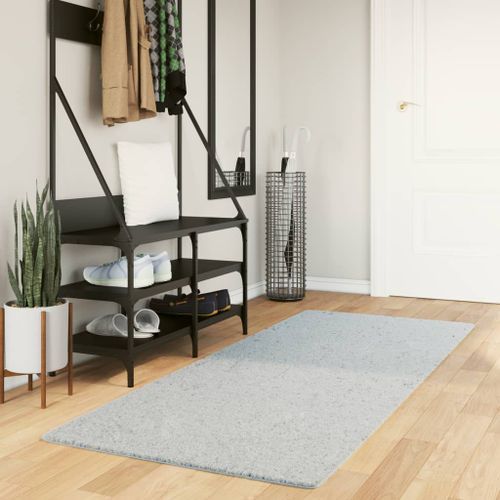 Tapis HUARTE à poils courts doux et lavable bleu 80x200 cm - Photo n°2; ?>