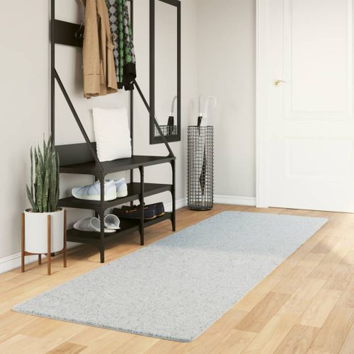 Tapis HUARTE à poils courts doux et lavable bleu 80x250 cm - Photo n°2; ?>